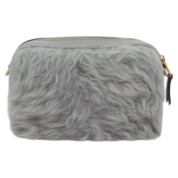 Miu Miu Shoulder Bag Gray Auth 115374AM