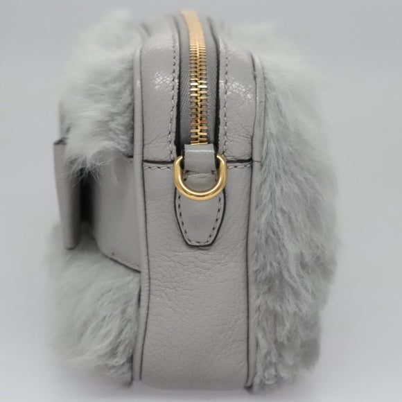 Miu Miu Shoulder Bag Gray Auth 115374AM