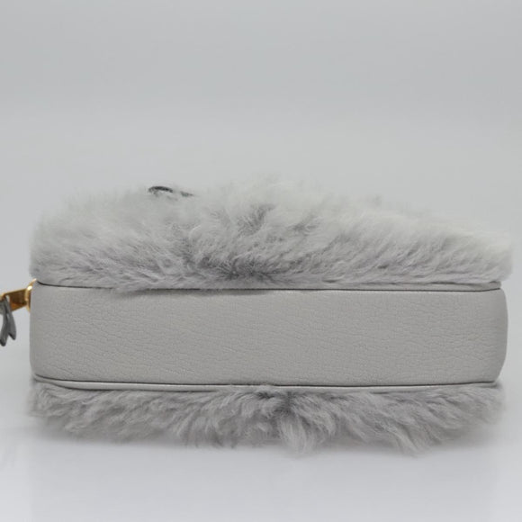 Miu Miu Shoulder Bag Gray Auth 115374AM