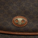 CELINE Macadam Canvas Hand Bag PVC Leather Brown Auth 115387-17