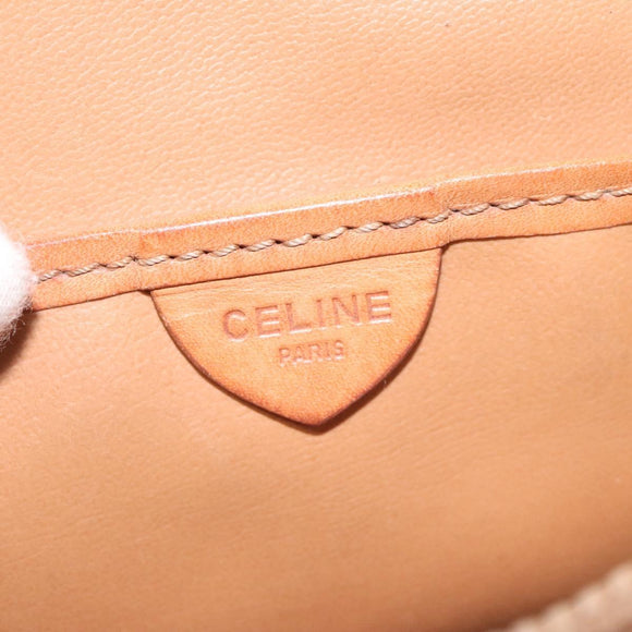 CELINE Macadam Canvas Hand Bag PVC Leather Brown Auth 115387