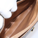 CELINE Macadam Canvas Hand Bag PVC Leather Brown Auth 115387-10