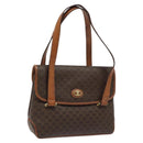 CELINE Macadam Canvas Hand Bag PVC Leather Brown Auth 115387-1