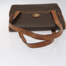 CELINE Macadam Canvas Hand Bag PVC Leather Brown Auth 115387-7