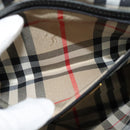 Burberrys Hand Bag Leather 2way Black Auth 115392-20