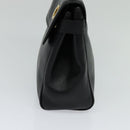 Burberrys Hand Bag Leather 2way Black Auth 115392-4