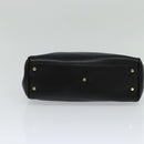 Burberrys Hand Bag Leather 2way Black Auth 115392-5