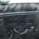 Salvatore Ferragamo Backpack Suede Peppermint Gold Auth 115402-12