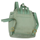 Salvatore Ferragamo Backpack Suede Peppermint Gold Auth 115402-2