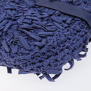 Salvatore Ferragamo Gancini Shoulder Bag Canvas Blue Auth 115403-16