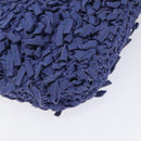 Salvatore Ferragamo Gancini Shoulder Bag Canvas Blue Auth 115403-17