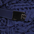 Salvatore Ferragamo Gancini Shoulder Bag Canvas Blue Auth 115403-18