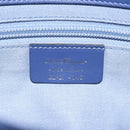 Salvatore Ferragamo Gancini Shoulder Bag Canvas Blue Auth 115403-11