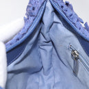 Salvatore Ferragamo Gancini Shoulder Bag Canvas Blue Auth 115403-20