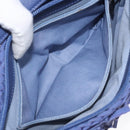 Salvatore Ferragamo Gancini Shoulder Bag Canvas Blue Auth 115403-21