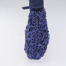 Salvatore Ferragamo Gancini Shoulder Bag Canvas Blue Auth 115403-3