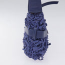 Salvatore Ferragamo Gancini Shoulder Bag Canvas Blue Auth 115403-4