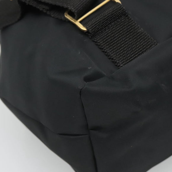 Gianni Versace Backpack Nylon Black Auth 115404