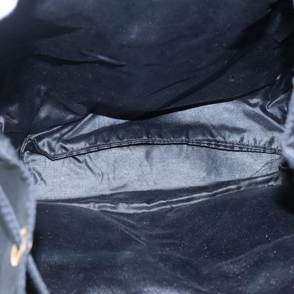 Gianni Versace Backpack Nylon Black Auth 115404