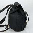 Gianni Versace Backpack Nylon Black Auth 115404-4