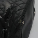 CHANEL Matelasse Cambon Line Shoulder Bag Leather Black CC Auth 115405-10