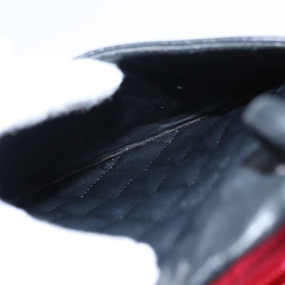 CHANEL Matelasse Cambon Line Shoulder Bag Leather Black CC Auth 115405