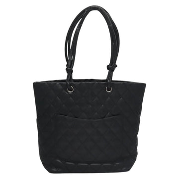 CHANEL Matelasse Cambon Line Shoulder Bag Leather Black CC Auth 115405 - 0