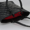 CHANEL Matelasse Cambon Line Shoulder Bag Leather Black CC Auth 115405-6