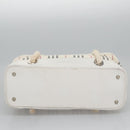 BURBERRY Hand Bag Canvas White Auth 115428-6