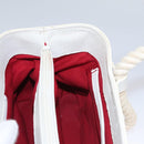 BURBERRY Hand Bag Canvas White Auth 115428-22