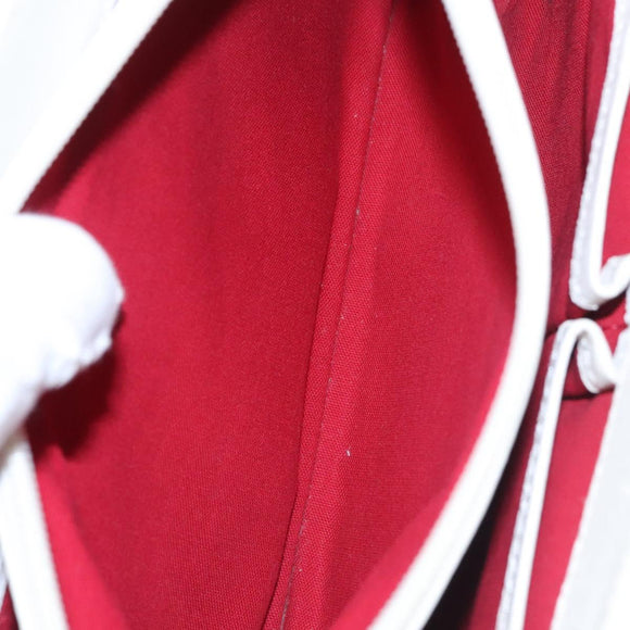 BURBERRY Hand Bag Canvas White Auth 115428