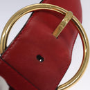 Salvatore Ferragamo Gancini Waist bag Leather Red Auth 115429-9