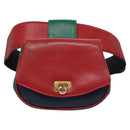Salvatore Ferragamo Gancini Waist bag Leather Red Auth 115429-13