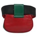 Salvatore Ferragamo Gancini Waist bag Leather Red Auth 115429-2