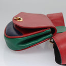 Salvatore Ferragamo Gancini Waist bag Leather Red Auth 115429-3
