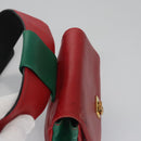 Salvatore Ferragamo Gancini Waist bag Leather Red Auth 115429-6