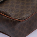 CELINE Macadam Canvas Shoulder Bag PVC Leather Brown Auth 115445-14