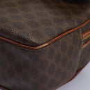 CELINE Macadam Canvas Shoulder Bag PVC Leather Brown Auth 115445-10