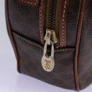 CELINE Macadam Canvas Shoulder Bag PVC Leather Brown Auth 115445-18