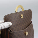 CELINE Macadam Canvas Shoulder Bag PVC Leather Brown Auth 115445-19