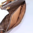 CELINE Macadam Canvas Shoulder Bag PVC Leather Brown Auth 115445-20