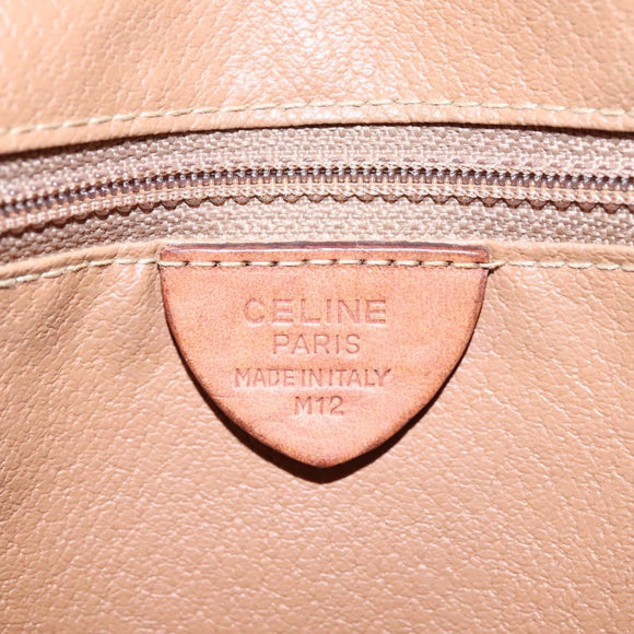 CELINE Macadam Canvas Shoulder Bag PVC Leather Brown Auth 115445