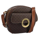 CELINE Macadam Canvas Shoulder Bag PVC Leather Brown Auth 115445-1