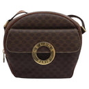 CELINE Macadam Canvas Shoulder Bag PVC Leather Brown Auth 115445-13