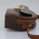 CELINE Macadam Canvas Shoulder Bag PVC Leather Brown Auth 115445-4