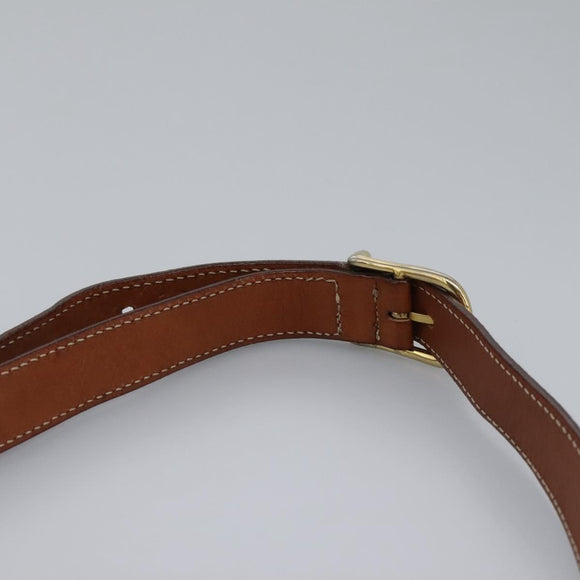 CELINE Macadam Canvas Shoulder Bag PVC Leather Brown Auth 115445