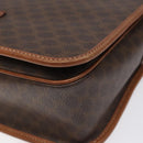 CELINE Macadam Canvas Shoulder Bag PVC Leather Brown Auth 115447-14