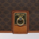 CELINE Macadam Canvas Shoulder Bag PVC Leather Brown Auth 115447-17