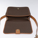 CELINE Macadam Canvas Shoulder Bag PVC Leather Brown Auth 115447-18