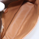 CELINE Macadam Canvas Shoulder Bag PVC Leather Brown Auth 115447-10